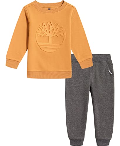 0195958966338 - TIMBERLAND BABY BOYS 2 PIECES PANT BABY AND TODDLER LAYETTE SET, BROWN SUGAR/HEATHER, 6 9M US
