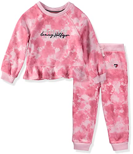 0195958996700 - TOMMY HILFIGER BABY GIRLS 2 PIECES JOGGER AND TODDLER LAYETTE SET, ROSE SHADOW, 12M US