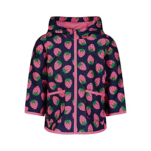 0196139021976 - SIMPLE JOYS BY CARTERS GIRLS RAINCOAT, NAVY STRAWBERRY, 18 MONTHS