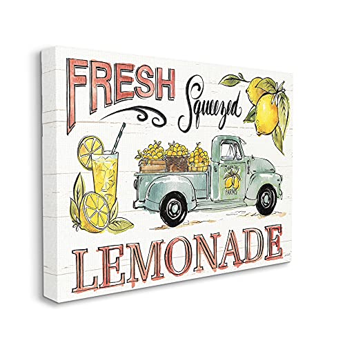 0196216037098 - STUPELL INDUSTRIES FRESH SQUEEZED LEMONADE TRUCK COUNTRY SUMMER DRINK, DESIGNED BY ANNE TAVOLETTI CANVAS WALL ART, 16 X 20, MULTI-COLOR