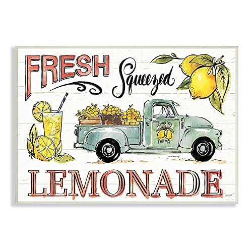 0196216037227 - STUPELL INDUSTRIES FRESH SQUEEZED LEMONADE TRUCK COUNTRY SUMMER DRINK, DESIGNED BY ANNE TAVOLETTI WALL PLAQUE, 10 X 15, MULTI-COLOR