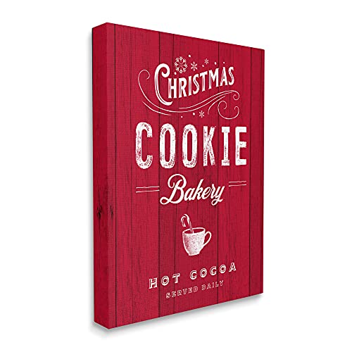 0196216055252 - STUPELL INDUSTRIES CHRISTMAS COOKIE BAKERY HOLIDAY ADVERTISEMENT FESTIVE COCOA, DESIGNED BY NINA PIERCE CANVAS WALL ART, 16 X 20, RED