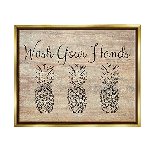 0196216866810 - STUPELL INDUSTRIES WASH YOUR HANDS PINEAPPLE , DESIGN BY LINDA WOODS