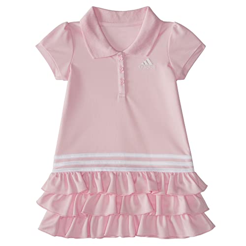 0196219567103 - ADIDAS BABY GIRLS SHORT SLEEVE POLO DRESS, CLEAR PINK, 3M