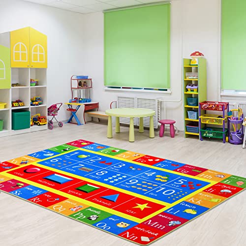 0196336487421 - COZYLOOM AREA RUG 5X7 KIDS RUG FOR CLASSROOM KIDS PLAYMAT ABC EDUCATIONAL AREA RUG TODDLER CLASSROOM PLAY RUG BABY PLAYROOM MAT FOR CHILDREN BEDROOM NURSERY PLAYROOM CLASSROOM, 5 X 7