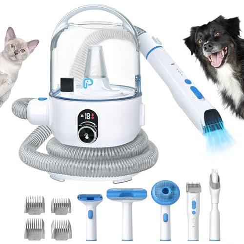 0196336970503 - GARVEE DOG HAIR VACUUM & DOG GROOMING KIT, 11000PA POWERFUL SUCTION WITH 5 PET GROOMING TOOLS FOR DOGS AND CATS HAIR LOW NOISE 2L CAPACITY FOR SHEDDING GROOMING HAIR