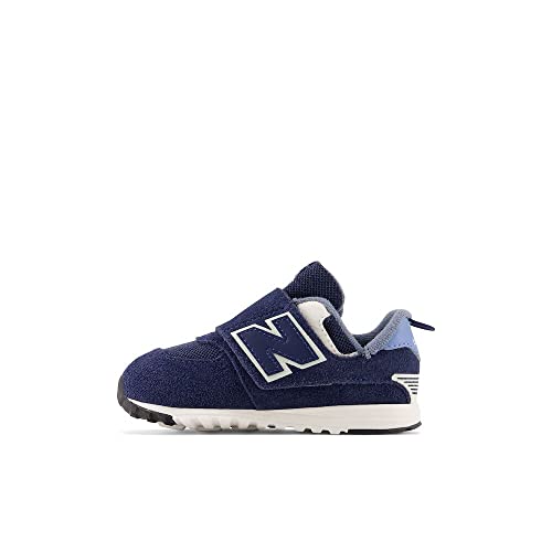 0196432606580 - NEW BALANCE BABY BOYS 574 NEW-B V1 NEO SOLE HOOK AND LOOP SNEAKER, NB NAVY/HERITAGE BLUE, 3 WIDE INFANT