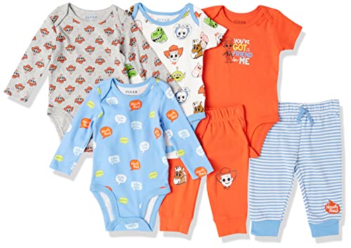 0196433083700 - DISNEY X AMAZON ESSENTIALS BOYS BABY DISNEY STAR WARS MARVEL OUTFIT, 6-PIECE TOY STORY PLAY NICE SET, 9 MONTHS