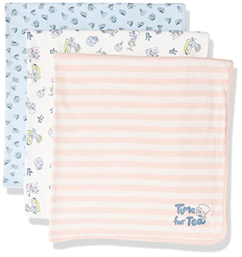0196433580131 - AMAZON ESSENTIALS KIDS BABY DISNEY SWADDLE BLANKETS BABY COSTUME, 3-PACK ALICE TEA PARTY, ONE SIZE