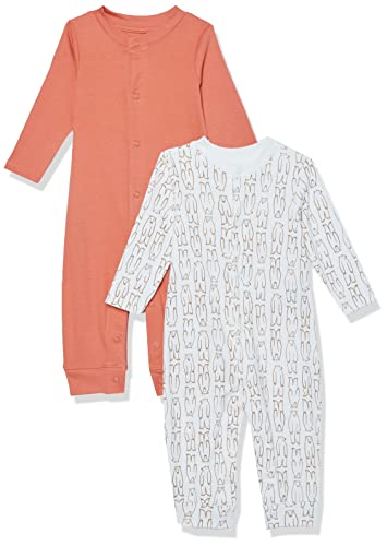 0196433624651 - AMAZON AWARE UNISEX BABIES ORGANIC COTTON FOOTLESS COVERALL, PACK OF 2, BEAR PRINT, 3 MONTHS