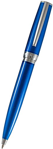 0019645401721 - VERSA TRANSPARENT BLUE LACQUER BALLPOINT PEN WITH CHROME ACCENTS BY WATERFORD®