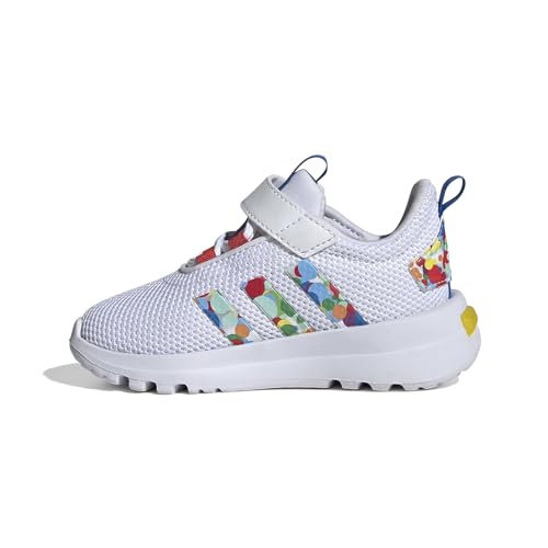 0196471059958 - ADIDAS BABY RACER TR23 HOOK & LOOP SNEAKER, WHITE/BRIGHT RED/BRIGHT ROYAL, 5.5 US UNISEX INFANT