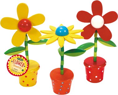0019649214693 - SCHYLLING - FUN FLOWER THUMB TOY (ASSORTED STYLES)
