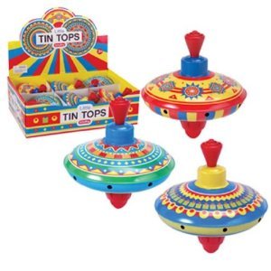 0019649219049 - SCHYLLING LITTLE TIN TOP (COLORS AND DESIGNS MAY VARY) TOY