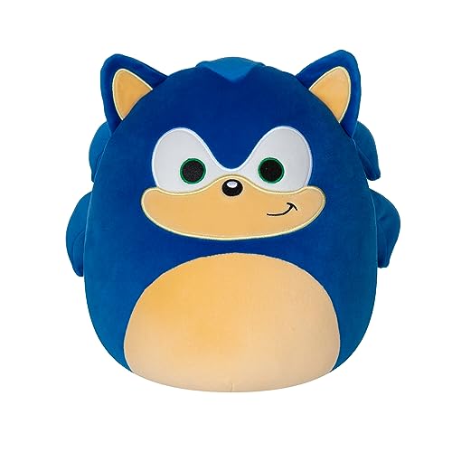 0196566213166 - SQUISHMALLOWS SONIC THE HEDGEHOG 10-INCH SONIC PLUSH - MEDIUM-SIZED ULTRASOFT OFFICIAL KELLY TOY PLUSH
