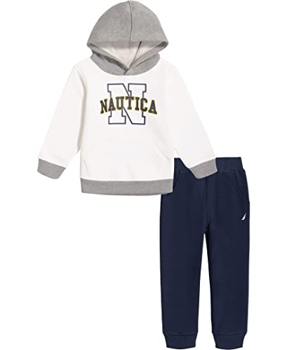 0196601004162 - NAUTICA BABY BOYS 2 PIECES JOGGER BABY AND TODDLER LAYETTE SET, MARSHMALLOW/HEATHER/NAVY BLAZER, 18M US