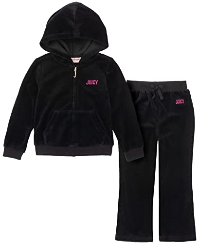 0196601068386 - JUICY COUTURE BABY GIRLS 2 PIECES JOGGER BABY AND TODDLER LAYETTE SET, DEEP BLACK, 24M US