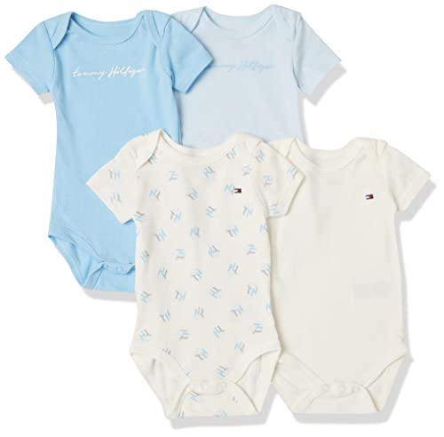 0196601069130 - TOMMY HILFIGER BABY BOYS 4 PACK BODYSUIT AND TODDLER LAYETTE SET, BABY BLUE/CERULEAN/VANILLA ICE, 3/6M US