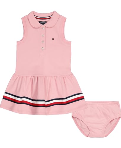 0196601863011 - TOMMY HILFIGER BABY GIRLS SHORT SLEEVE POLO DRESS WITH MATCHING BLOOMERS, BALLERINA UNION
