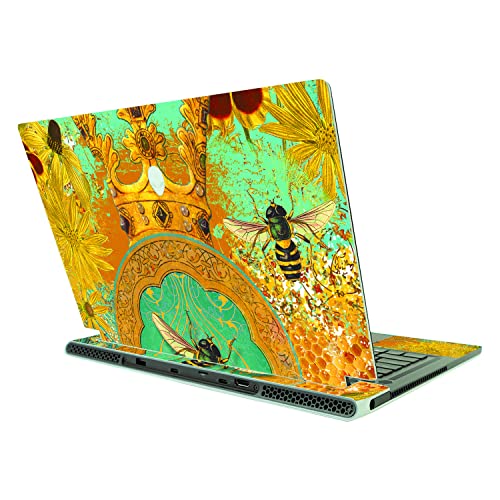 0196617332358 - MIGHTYSKINS SKIN COMPATIBLE WITH ALIENWARE X15 - BEE QUEEN | PROTECTIVE, DURABLE, AND UNIQUE VINYL DECAL WRAP COVER | EASY TO APPLY, REMOVE, AND CHANGE STYLES | MADE IN THE USA