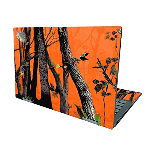 0196617337124 - MIGHTYSKINS SKIN COMPATIBLE WITH HP PAVILION X360 14 - ORANGE CAMO | PROTECTIVE, DURABLE, AND UNIQUE VINYL DECAL WRAP COVER | EASY TO APPLY, REMOVE, AND CHANGE STYLES | MADE IN THE USA