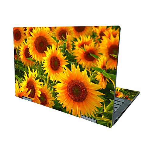 0196617338091 - MIGHTYSKINS SKIN COMPATIBLE WITH HP PAVILION X360 14 - SUN FLOWERS | PROTECTIVE, DURABLE, AND UNIQUE VINYL DECAL WRAP COVER | EASY TO APPLY, REMOVE, AND CHANGE STYLES | MADE IN THE USA