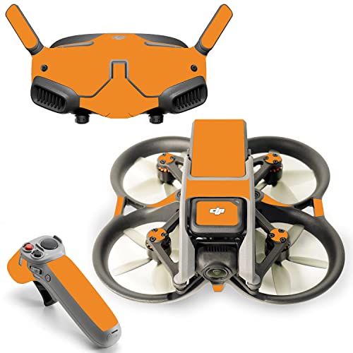 0196617964658 - MIGHTYSKINS SKIN COMPATIBLE WITH DJI AVATA - SOLID ORANGE | PROTECTIVE, DURABLE, AND UNIQUE VINYL DECAL WRAP COVER | EASY TO APPLY, REMOVE, AND CHANGE STYLES | MADE IN THE USA