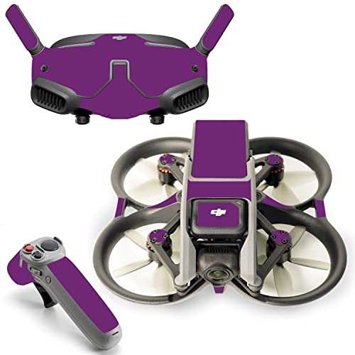 0196617964689 - MIGHTYSKINS SKIN COMPATIBLE WITH DJI AVATA - SOLID PURPLE | PROTECTIVE, DURABLE, AND UNIQUE VINYL DECAL WRAP COVER | EASY TO APPLY, REMOVE, AND CHANGE STYLES | MADE IN THE USA