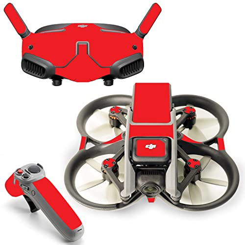 0196617964696 - MIGHTYSKINS SKIN COMPATIBLE WITH DJI AVATA - SOLID RED | PROTECTIVE, DURABLE, AND UNIQUE VINYL DECAL WRAP COVER | EASY TO APPLY, REMOVE, AND CHANGE STYLES | MADE IN THE USA