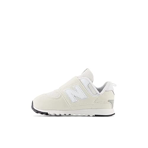 0196652625187 - NEW BALANCE BABY 574 NEW-B V1 HOOK AND LOOP SNEAKER, NIMBUS CLOUD/WHITE, 2 X-WIDE US UNISEX INFANT