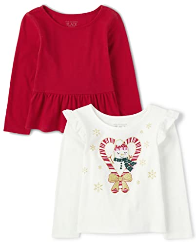 0196733081970 - THE CHILDRENS PLACE BABY 2 PACK AND TODDLER GIRLS LONG SLEEVE FASHION SHIRT, BUNNYS TAIL, 18-24 MONTHS