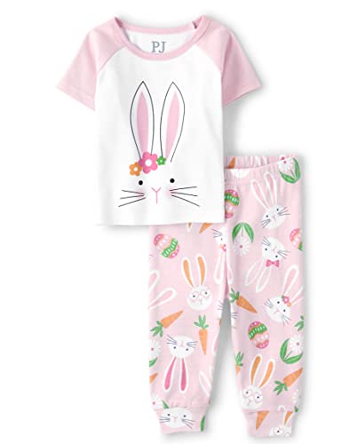 0196733208520 - THE CHILDRENS PLACE,AND TODDLER GIRLS SHORT SLEEVE TOP AND PANTS SNUG FIT 100% COTTON 2 PIECE PAJAMA SET,BABY-GIRLS,CAMEO,6-9 MONTHS