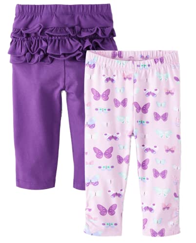 0196733240506 - THE CHILDRENS PLACE BABY GIRLS PULL ON PANTS 2-PACK, AUTMNGRAPE, PREEMIE
