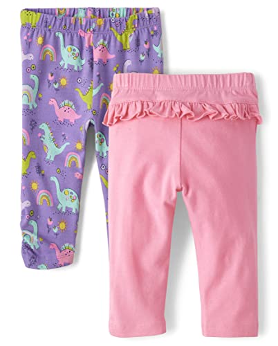 0196733260627 - THE CHILDRENS PLACE BABY GIRLS PULL ON PANTS, DINO 2 PACK, 12-18 MONTHS