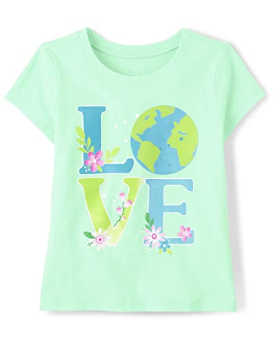 0196733271319 - THE CHILDRENS PLACE,AND TODDLER GIRLS SHORT SLEEVE GRAPHIC T-SHIRT,BABY-GIRLS,LOVE EARTH,3T