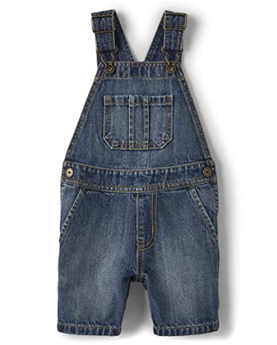 0196733300637 - THE CHILDRENS PLACE BABY TODDLER BOYS OVERALLS, VANE WASH, 6-9 MONTHS