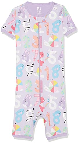 0196733442849 - THE CHILDRENS PLACE BABY GIRLS SHORT SLEEVE ONE PIECE FOOTLESS PAJAMAS, LOVELY LAVENDER