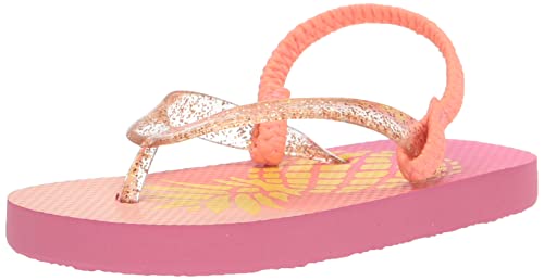 0196733458338 - THE CHILDRENS PLACE TODDLER GIRLS FLIP FLOPS WITH BACKSTRAP SANDAL, PINEAPPLE, 8-9