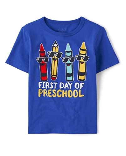 0196733487680 - THE CHILDRENS PLACE BABY BOYS AND TODDLER SCHOOL GRAPHIC T-SHIRT, FIRST DAY OF PRESHOOL, 4T