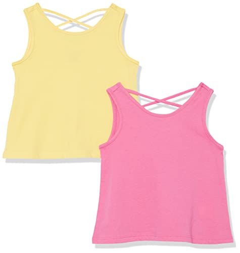 0196733507838 - THE CHILDRENS PLACE BABY TODDLER GIRLS SLEEVESS TANKS 2-PACK, ASPEN GOLD | FRENCH ROSE