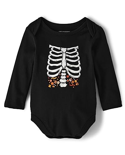 0196733642188 - THE CHILDRENS PLACE BABY AND NEWBORN LONG SLEEVE GRAPHIC BODYSUIT, SKELETON CANDY