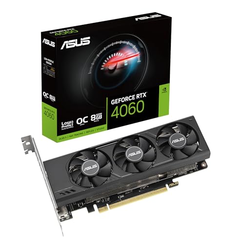 0197105454736 - ASUS GEFORCE RTX™ 4060 LP BRK OC EDITION 8GB GDDR6 (PCIE 4.0, 8GB GDDR6, DLSS 3, HDMI 2.1A, DISPLAYPORT 1.4A, 2-SLOT DESIGN, DUAL BALL FAN BEARINGS, AUTO-EXTREME TECHNOLOGY, AND MORE)