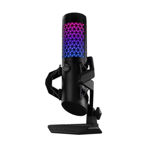 0197105474949 - ASUS ROG CARNYX USB GAMING MICROPHONE (25MM CONDENSER CAPSULE, 192KHZ/24-BIT, CARDIOID, HIGH-PASS FILTER, BUILT-IN POP FILTER, METAL SHOCK MOUNT, ONE-TOUCH MUTE, USB, AURA SYNC RGB)- BLACK