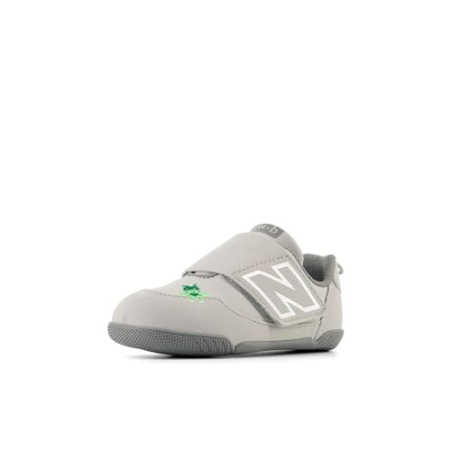 0197375799568 - NEW BALANCE BABY NEW-B V1 HOOK AND LOOP SNEAKER, CONCRETE/WHITE, 3.5 WIDE US UNISEX INFANT