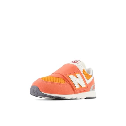 0197375899787 - NEW BALANCE BABY 574 V1 70S RACING NEW-B HOOK & LOOP SNEAKER, GULF RED/WHITE, 3.5 WIDE US UNISEX INFANT