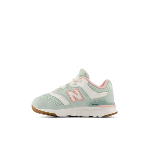 0197376695531 - NEW BALANCE BABY 997H BUNGEE LACE SNEAKER, GREEN, 3 US UNISEX INFANT
