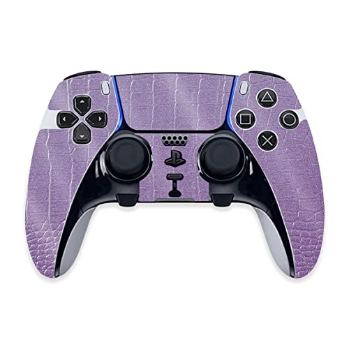 0197560058852 - MIGHTYSKINS GLOSSY GLITTER SKIN COMPATIBLE WITH PS5 DUALSENSE EDGE CONTROLLER - PURPLE GATOR SKIN | PROTECTIVE, DURABLE HIGH-GLOSS GLITTER FINISH | EASY TO APPLY | MADE IN THE USA