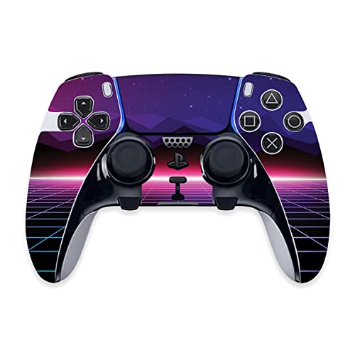 0197560063931 - MIGHTYSKINS SKIN COMPATIBLE WITH PS5 DUALSENSE EDGE CONTROLLER - SYNTHWAVE | PROTECTIVE, DURABLE, AND UNIQUE VINYL DECAL WRAP COVER | EASY TO APPLY & CHANGE STYLES | MADE IN THE USA