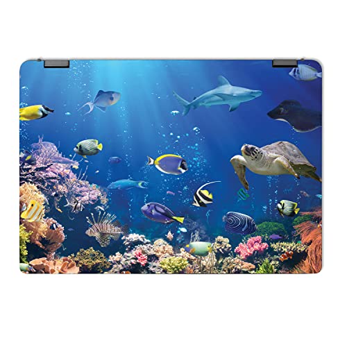 0197560118716 - MIGHTYSKINS SKIN COMPATIBLE WITH LENOVO IDEAPAD FLEX 5 16 FULL WRAP KIT - REEF LIFE | PROTECTIVE, DURABLE, AND UNIQUE VINYL DECAL WRAP COVER | EASY TO APPLY & CHANGE STYLES | MADE IN THE USA