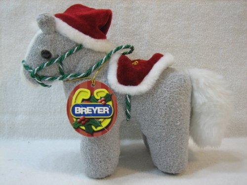 0019756701321 - BREYER 'NOEL' HORSE WITH SANTA CAP AND PAD 6 PLUSH - 2003 DATED TOY